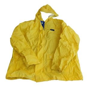 Stearns Dry Wear 2 Piece Rain Suit Yellow Full Zip Jacket Pants Size L